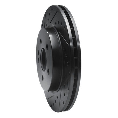 R1 Concepts R1 98-05 Mercedes-Benz ML320 Front Left Drilled & Slotted Black Brake Rotor