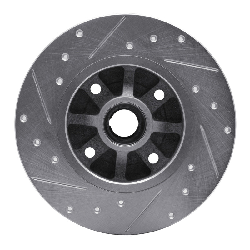 R1 Concepts R1 76-84 Porsche 924 Front Right Drilled & Slotted Silver Brake Rotor