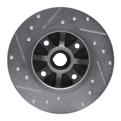 R1 Concepts R1 76-84 Porsche 924 Front Right Drilled & Slotted Silver Brake Rotor