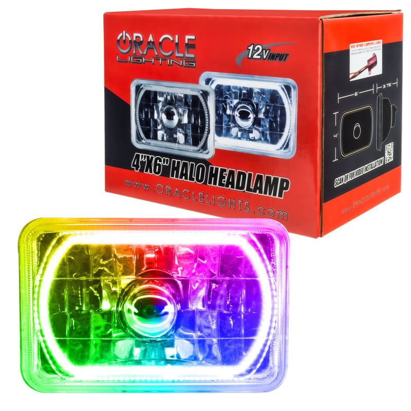 ORACLE Lighting Oracle Pre-Installed Lights 4x6 IN. Sealed Beam - ColorSHIFT Halo