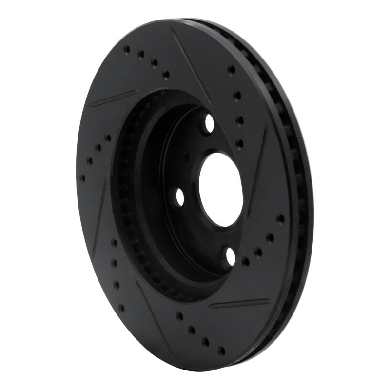 R1 Concepts R1 06-19 Scion IQ Front Left Drilled & Slotted Black Brake Rotor