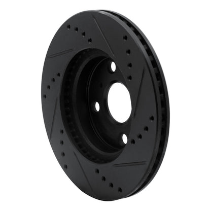 R1 Concepts R1 06-19 Scion IQ Front Left Drilled & Slotted Black Brake Rotor