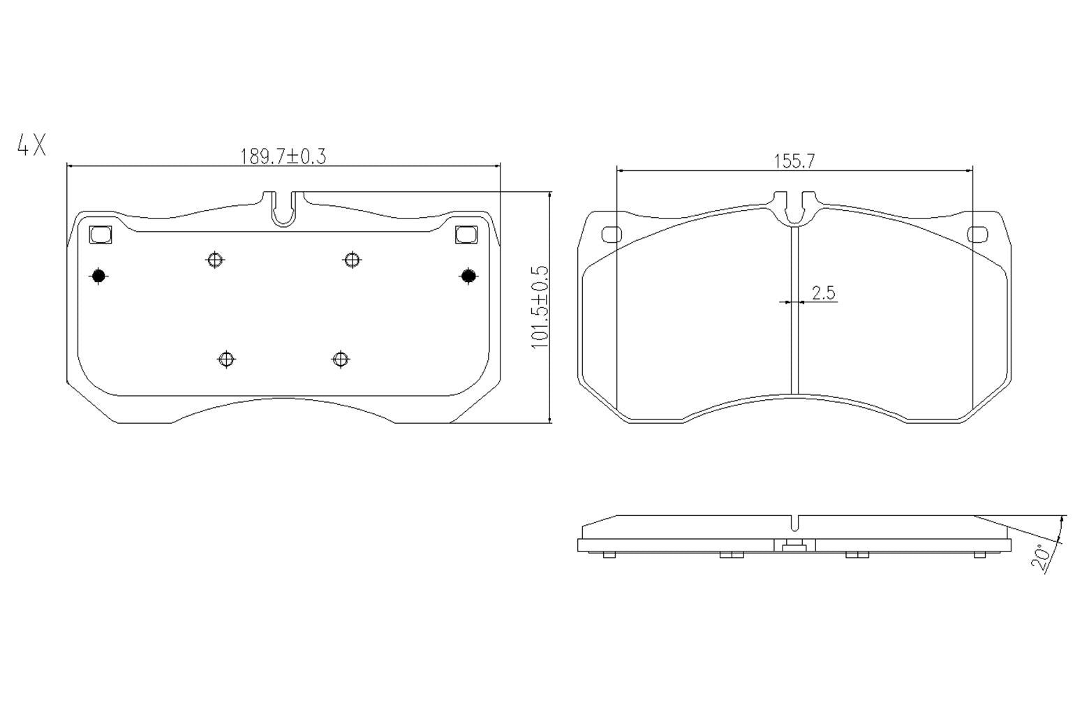 BOGAP A8210260 Brake Pad Set, Disc Brake | ML Performance Car Parts