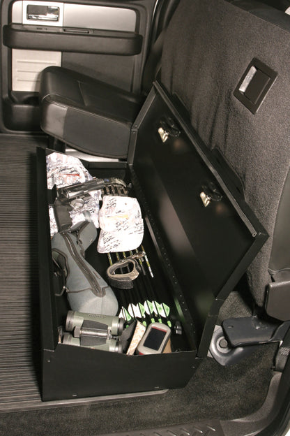 Tuffy Products Tuffy Ford F150 Supercrew W/ Subwoofer Underseat Lockbox 2/3 Length W/ Keyed Lock For