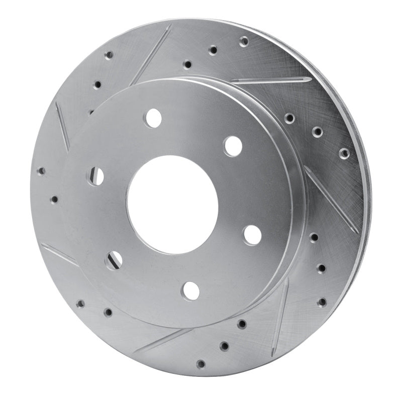 R1 Concepts R1 88-91 Chevrolet K1500 Front Left Drilled & Slotted Silver Brake Rotor