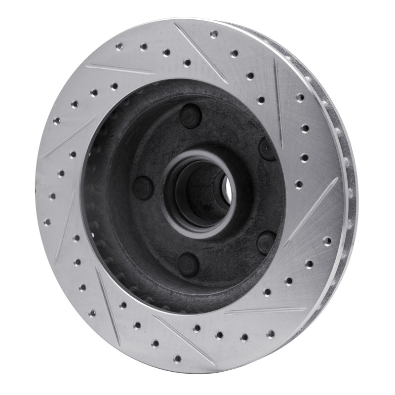 R1 Concepts R1 73-93 Ford E-150 Econoline Front Left Drilled & Slotted Silver Brake Rotor