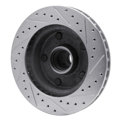 R1 Concepts R1 73-93 Ford E-150 Econoline Front Left Drilled & Slotted Silver Brake Rotor