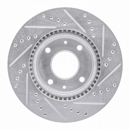 R1 Concepts R1 02-06 Hyundai SONATA Front Left Drilled & Slotted Silver Brake Rotor