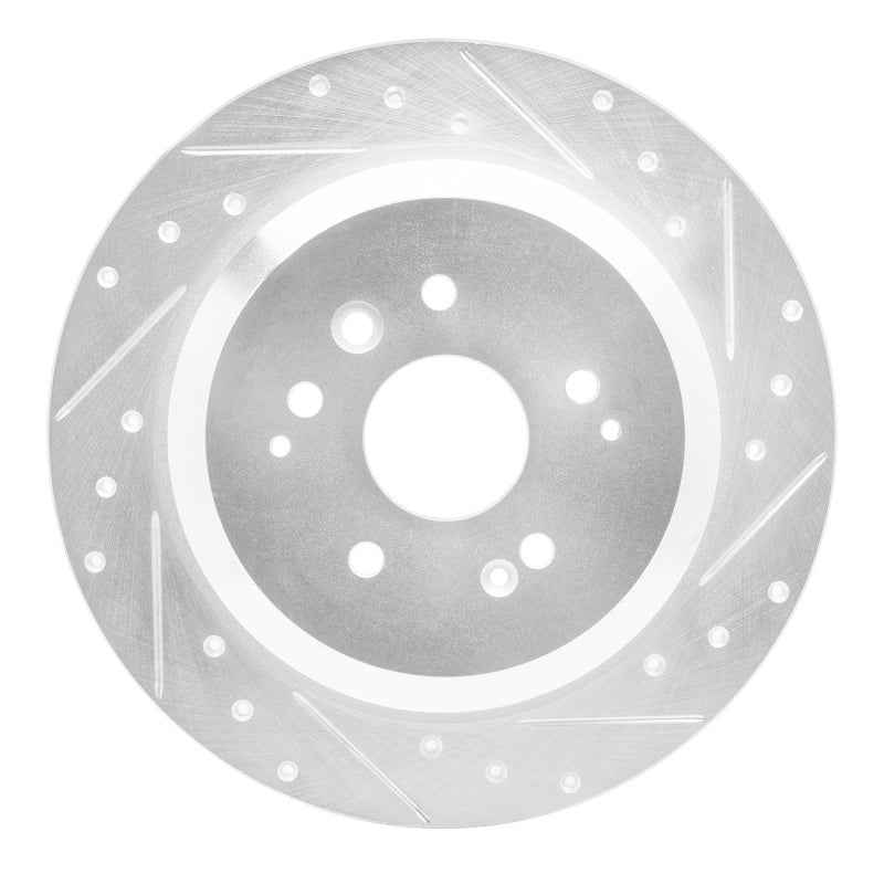 R1 Concepts R1 14-16 Acura MDX Rear Right Drilled & Slotted Silver Brake Rotor