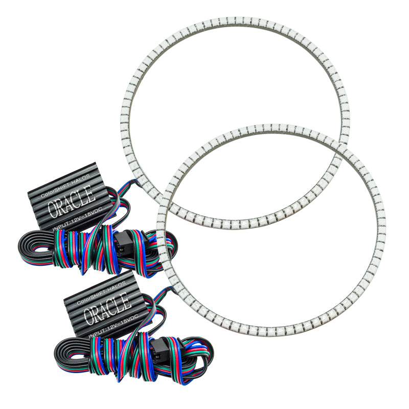 ORACLE Lighting Oracle Ford Mustang 10-12 LED Fog Halo Kit - V6 Grille Fogs - ColorSHIFT