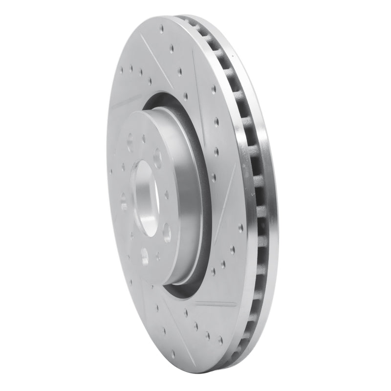 R1 Concepts R1 03-09 Volvo XC90 Front Right Drilled & Slotted Silver Brake Rotor