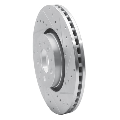 R1 Concepts R1 03-09 Volvo XC90 Front Right Drilled & Slotted Silver Brake Rotor