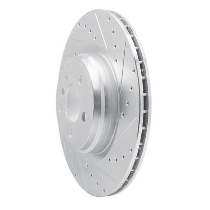 R1 Concepts R1 09-19 BMW ALPINA B7 Rear Right Drilled & Slotted Silver Brake Rotor