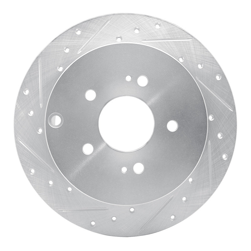 R1 Concepts R1 04-11 Mitsubishi Grandis (Mexico) Rear Left Drilled & Slotted Silver Brake Rotor