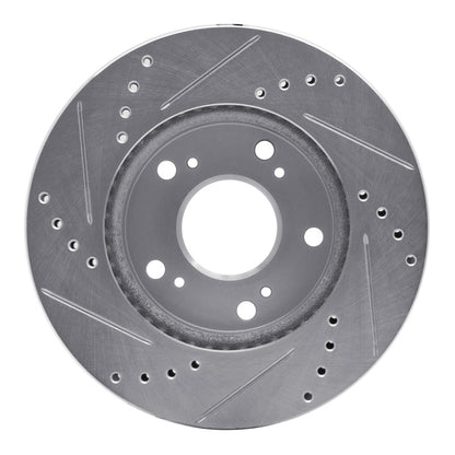 R1 Concepts R1 12-15 Acura ILX Front Right Drilled & Slotted Silver Brake Rotor