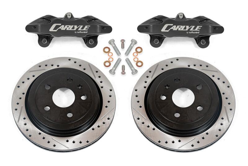BMR Suspension BMR 97-04 Chevrolet Corvette C5 Brake Kit For 15in Conversion Drilled & Slotted Rotors Black Caliper
