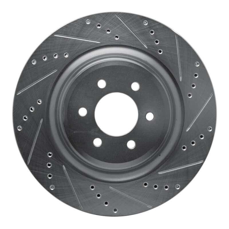 R1 Concepts R1 03-17 Dodge Viper Rear Right Drilled & Slotted Silver Brake Rotor