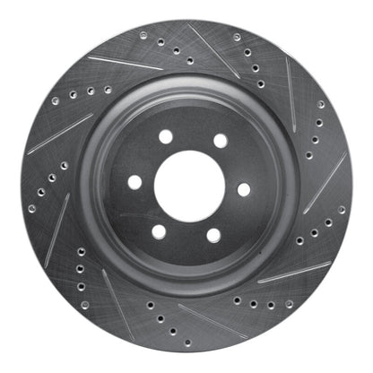 R1 Concepts R1 03-17 Dodge Viper Rear Right Drilled & Slotted Silver Brake Rotor