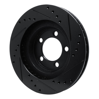 R1 Concepts R1 67-67 Ford Thunderbird Front Left Drilled & Slotted Black Brake Rotor