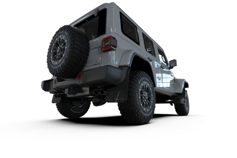 Rally Armor 2018+ Jeep Wrangler Rubicon JL Black UR Mud Flap w/ Red Logo
