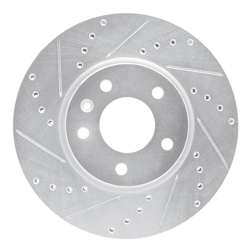 R1 Concepts R1 11-25 Buick Encore GX Front Left Drilled & Slotted Silver Brake Rotor