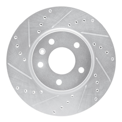 R1 Concepts R1 11-25 Buick Encore GX Front Left Drilled & Slotted Silver Brake Rotor