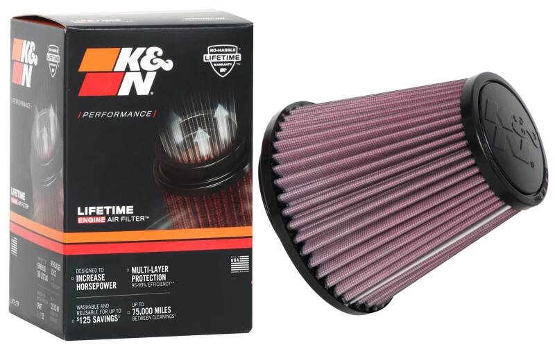 K&N Engineering K&N Universal Clamp-On Air Filter 3-1/4in FLG / 5-3/4in B / 3-1/2in T / 5-7/16in H