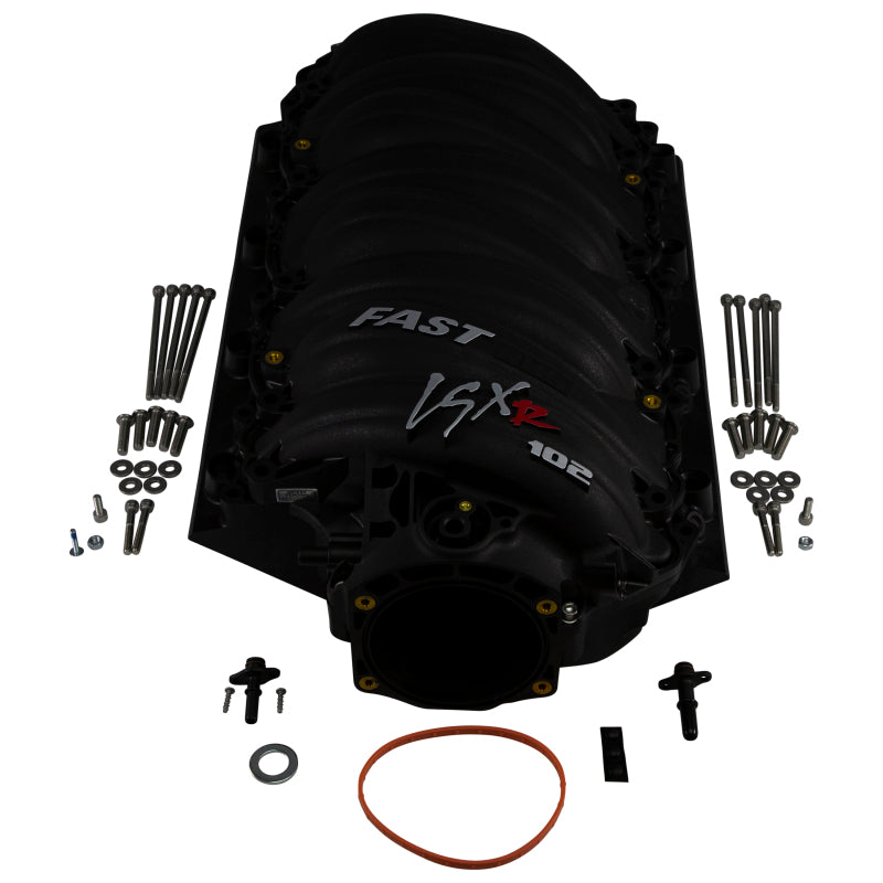 FAST LSXR 102MM Rect Port Intake Manifold - Black w/ 102MM Big Mouth Billet Throttle Body (Kit)