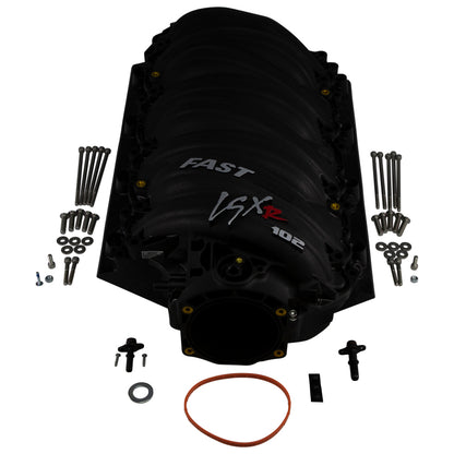 FAST LSXR 102MM Rect Port Intake Manifold - Black w/ 102MM Big Mouth Billet Throttle Body (Kit)