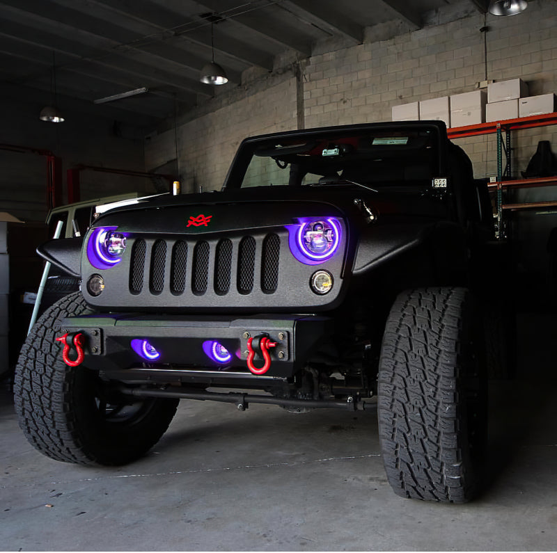 ORACLE Lighting Oracle 07-17 Jeep Wrangler LED Fog Light Halo Kit - UV/Purple