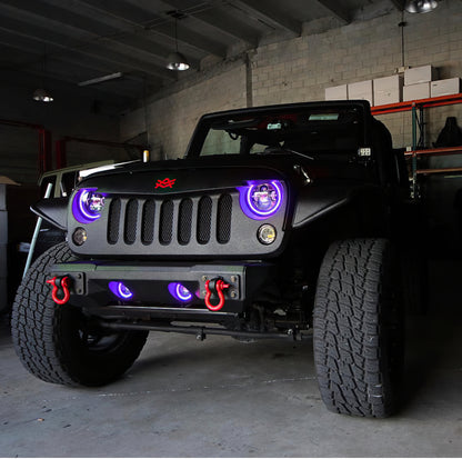 ORACLE Lighting Oracle 07-17 Jeep Wrangler LED Fog Light Halo Kit - UV/Purple