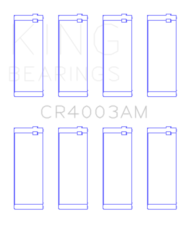 King Engine Bearings Saab B20/B20E/B202/Bz20 (Size +0.25mm) Connecting Rod Bearing Set