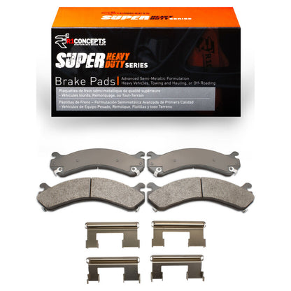 R1 Concepts R1 01-10 Chevrolet Silverado 3500 Rear Super Duty Pads & Hardware Kit