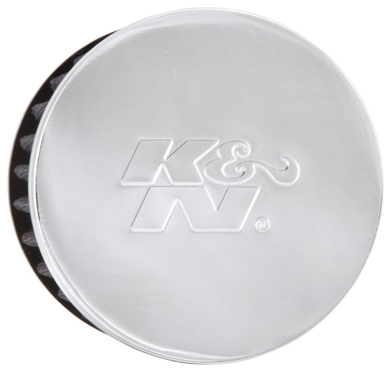 K&N Engineering K&N 1.5in Flange ID x 3in OD x 2.5in H Chrome Finish Rubber Base Crankcase Vent Filter