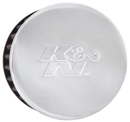 K&N Engineering K&N 1.5in Flange ID x 3in OD x 2.5in H Chrome Finish Rubber Base Crankcase Vent Filter