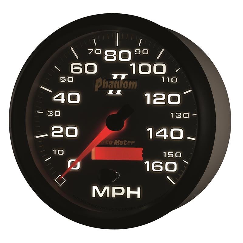 Autometer Phantom II 5in Electrical Programmable Speedometer 150MPH