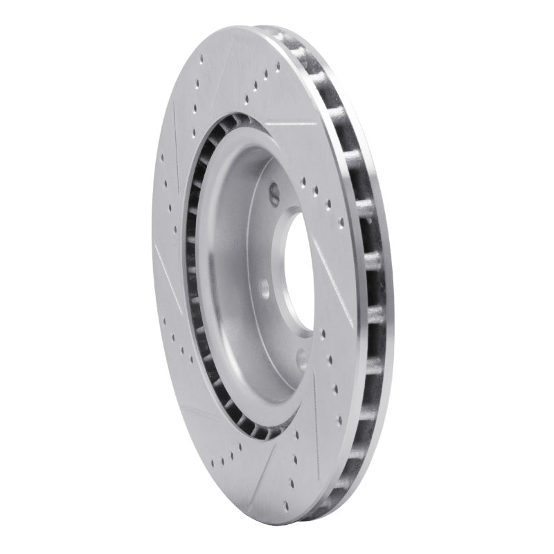 R1 Concepts R1 18-20 Land Rover Discovery Rear Right Drilled & Slotted Silver Brake Rotor