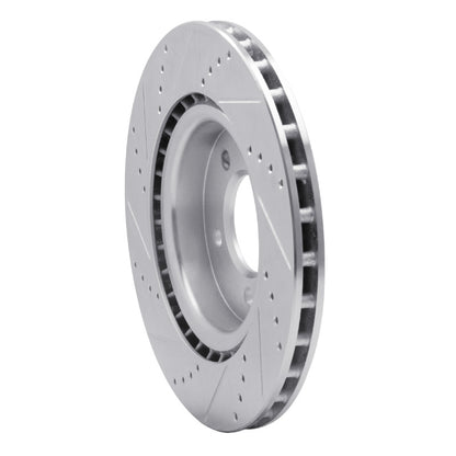 R1 Concepts R1 18-20 Land Rover Discovery Rear Right Drilled & Slotted Silver Brake Rotor
