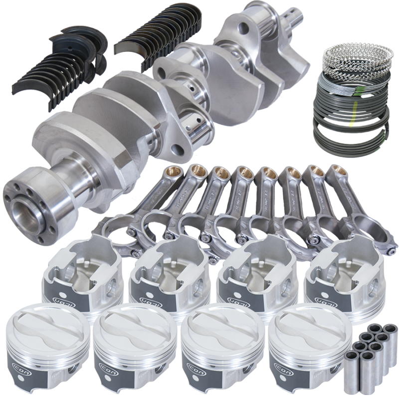 Eagle Chevy LT1 350 1Pc 3.750in Crank 5.700in I-Beam Rods -18cc 4.030in Pistons Rotating Assembly