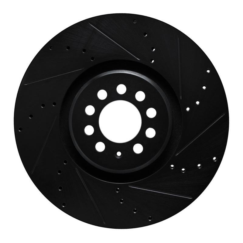 R1 Concepts R1 04-06 Audi TT Quattro Right Front Drilled & Slotted Black Brake Rotor