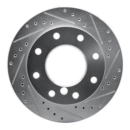 R1 Concepts R1 75-79 Dodge W200 Front Right Drilled & Slotted Silver Brake Rotor