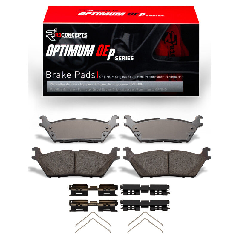 R1 Concepts R1 2021-2025 Ford F-150 RWD Rear R1 Optimum OE Pads & Hardware Kit