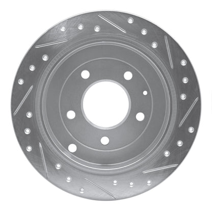 R1 Concepts R1 95-02 Mazda Millenia Rear Left Drilled & Slotted Silver Brake Rotor