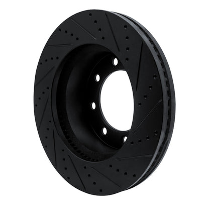 R1 Concepts R1 12-25 Ford F-350 Super Duty 4WD Front Left Drilled & Slotted Black Brake Rotor