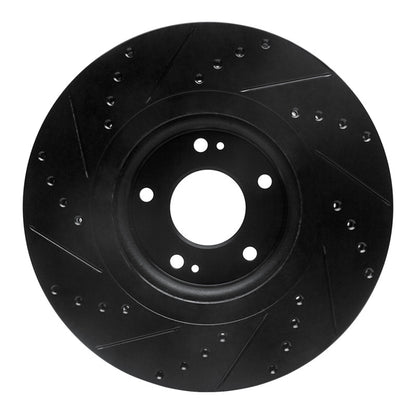 R1 Concepts R1 15-21 Kia Sedona Front Right Drilled & Slotted Black Brake Rotor