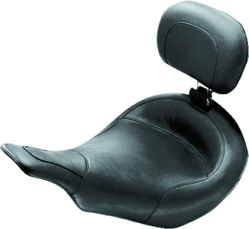 Mustang Motorcycle Mustang 97-07 Harley Electra Glide, Rd Glide Standard Touring Solo Seat w/ Driver Backrest - Black
