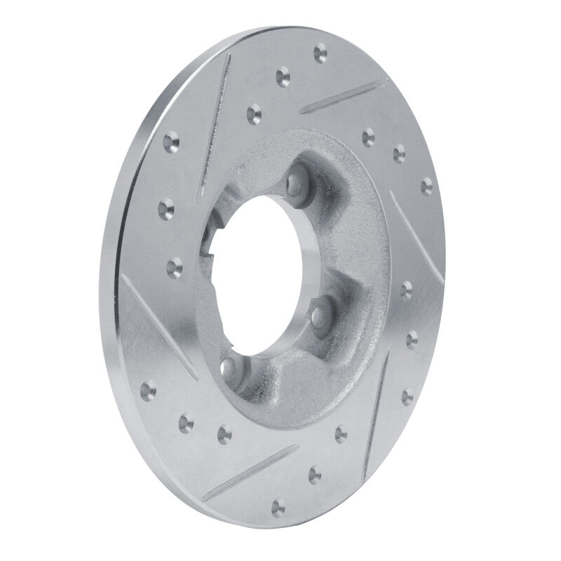 R1 Concepts R1 81-85 Mazda GLC Front Right Drilled & Slotted Silver Brake Rotor
