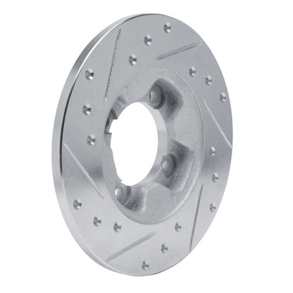 R1 Concepts R1 81-85 Mazda GLC Front Right Drilled & Slotted Silver Brake Rotor