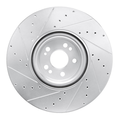 R1 Concepts R1 20-26 Mercedes-Benz GLE450e Front Right Drilled & Slotted Silver Brake Rotor