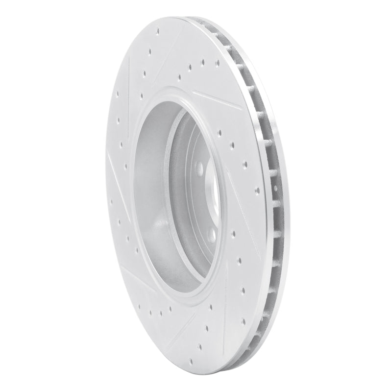 R1 Concepts R1 02-05 BMW 760I Rear Right Drilled & Slotted Silver Brake Rotor